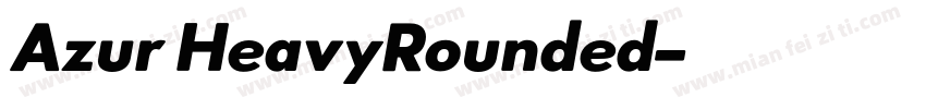 Azur HeavyRounded字体转换